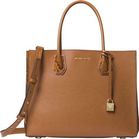 michael kors purse lg accordion conv tote brn brz mlti|michael kors mercer tote.